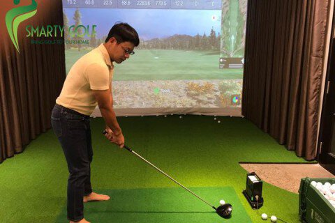 Phòng golf 3D-Skytrak Golf- VinHome green bay- Ha Noi